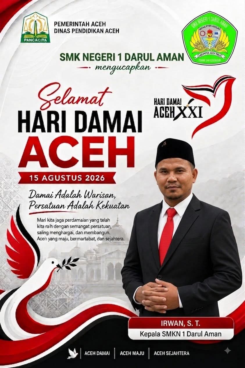 SMKN 1 Darul Aman Peringati Hari Damai Aceh XXI dengan Yasinan, Doa Bersama, dan Gotong Royong